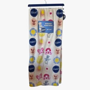 Pillsbury Doughboy Easter Spring Pattern Plush Throw Blanket 60" x 70" NEW